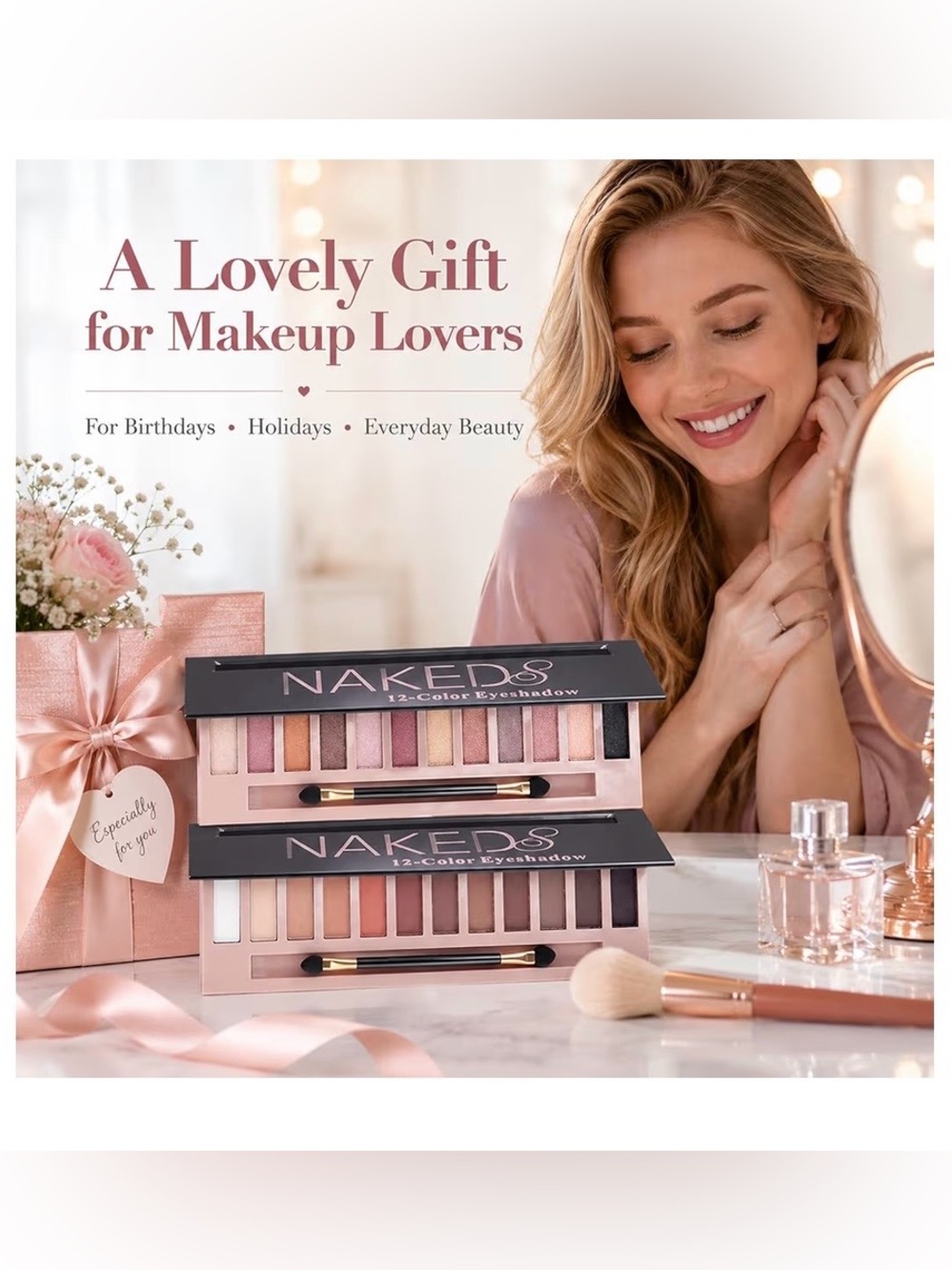 Sulily 12 Colors Naked Eyeshadow Palette-Nude Matte Shimmer Smokey Glitter - Picture 7 of 8